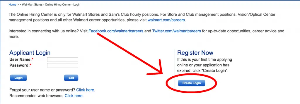 check walmart application status online