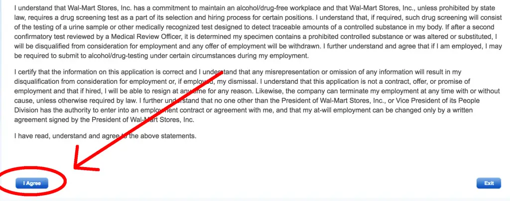 application received status mean walmart distribution