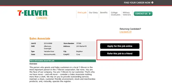 7 Eleven Job Application Adobe Pdf Apply Online