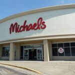 The outside front of a Michaels store.