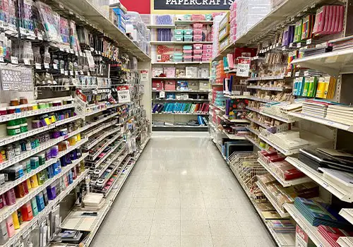 The inside of a Michaels store.