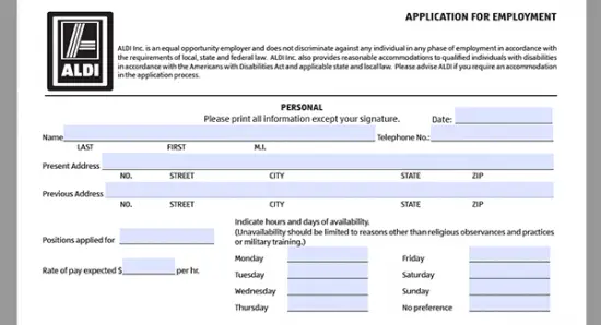 Aldi Job Application &amp; Careers