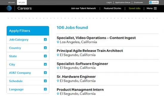 AT&T Job Application & Careers