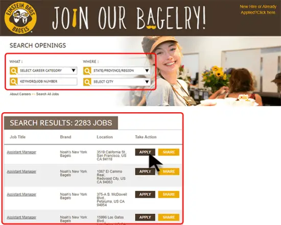Coffee And Bagel Brands Careers Einstein Bagels Gordon Brothers 