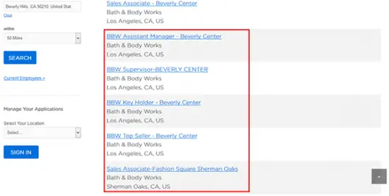 Bath & Body Works Job Application & Careers