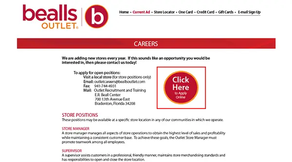 Bealls Job Application Careers