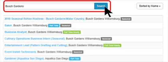 Busch Gardens Job Application Apply Online