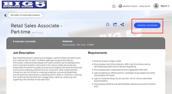 Big 5 Sporting Goods Job Application & Careers