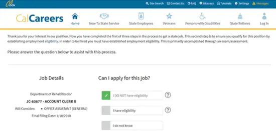 State of California Job Application & Careers