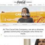 A screenshot of the Coca Cola careers page.