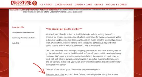 Cold Stone Creamery Job Application &amp; Careers