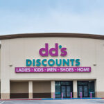dd's Discount's retail storefront entrance.