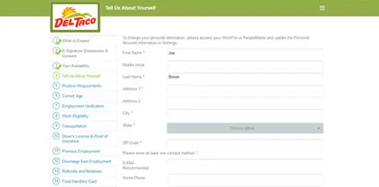 Del Taco Job Application & Careers - JobApplications.net