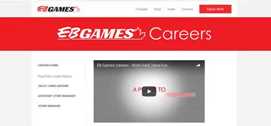 EB Games Job Application & Careers