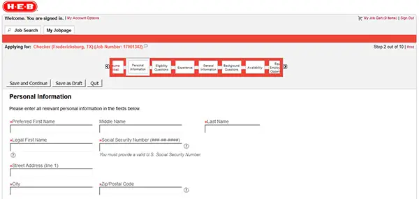 heb online how to apply web heb 6