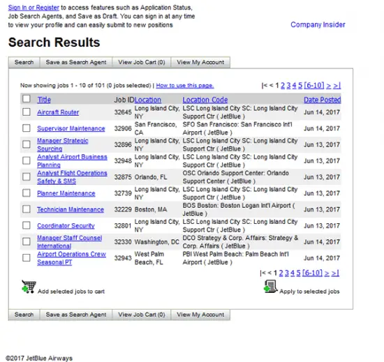 JetBlue Job Application & Careers