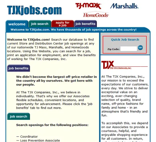 Marshalls Job Application &amp; Careers