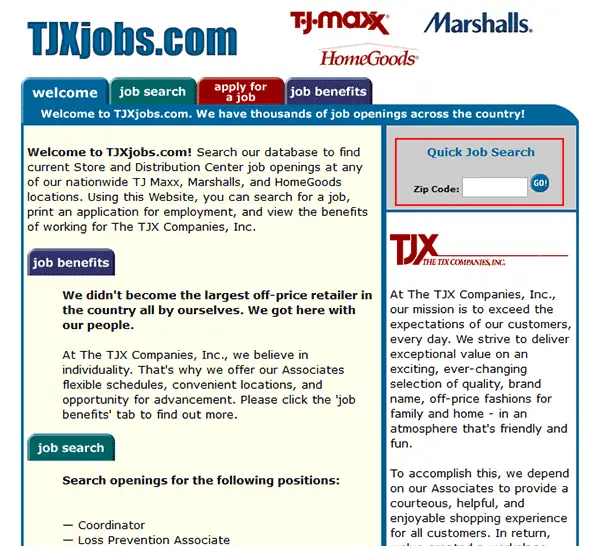 Marshalls Job Application Adobe PDF Apply Online