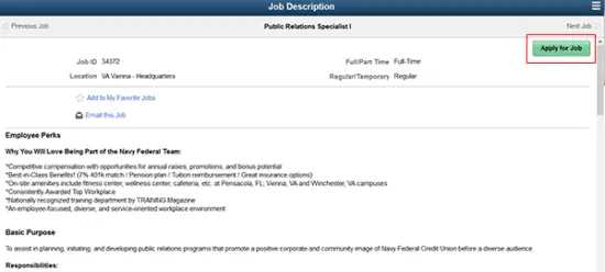 Navy Federal Credit Union Job Application & Careers