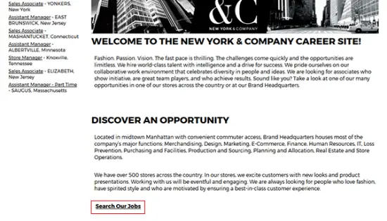 New York & Company Job Application Adobe PDF Apply Online