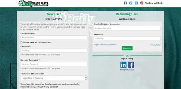 O Reilly Auto Parts Job Application Apply Online