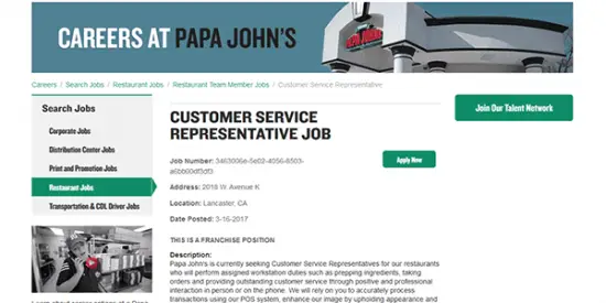 Papa John's Job Application - Adobe PDF - Apply Online