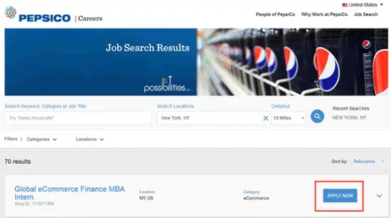 Pepsico Job Application And Careers