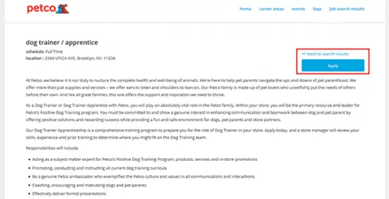 Petco Job Application &amp; Careers
