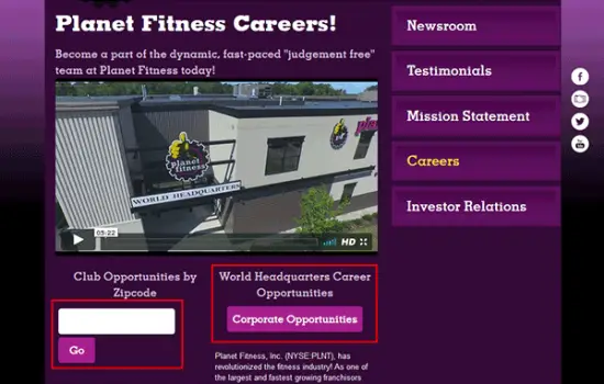 Planet fitness job application careers