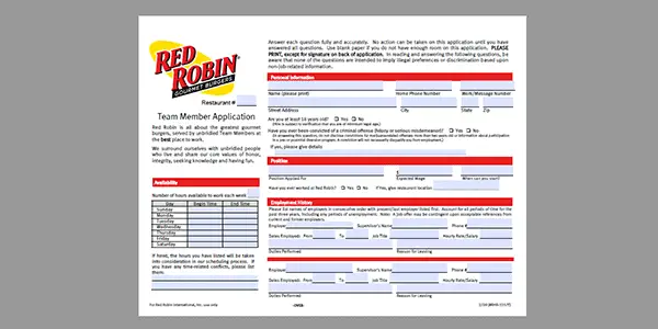 red robin application