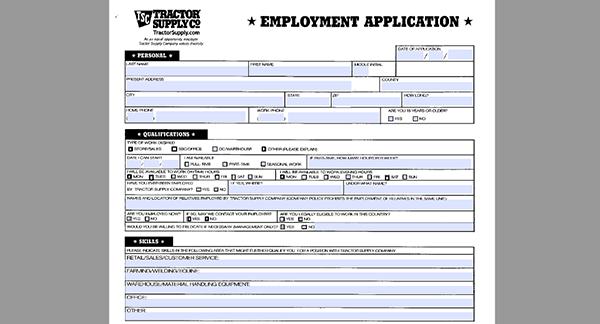 Tractor Supply Company Job Application Careers