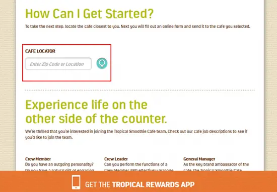 Tropical Smoothie Cafe Job Application Adobe PDF Apply