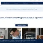 Tyson Foods career portal landing page.