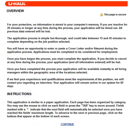 U-Haul Job Application & Careers