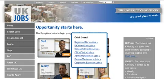 university of kentucky careers website