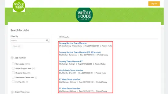 Whole Foods Job Application - Apply Online