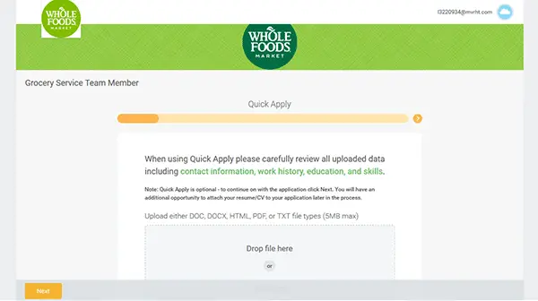 Whole Foods Job Application - Apply Online