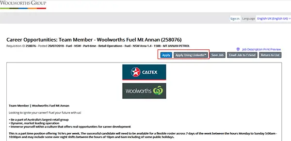 Woolworths Job Application - Apply Online