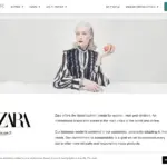 Zara career portal landing page.
